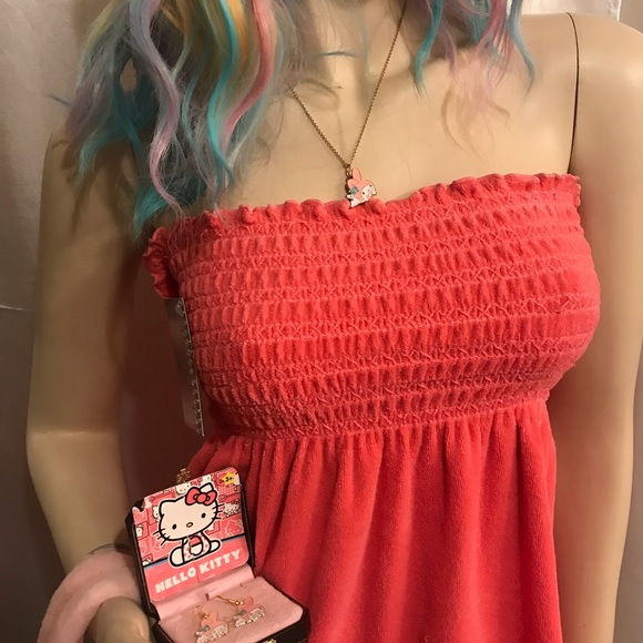 Adorable y2k my melody terry cloth dress earrings and necklace 💖🍭 - Picture 10 of 11